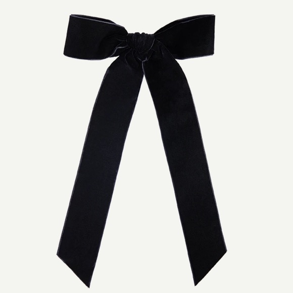 Kristin Ess Accessories New Kristin Ess Black Velvet Bow Hair Slide